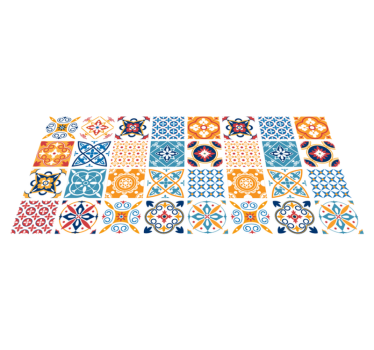 Tappeto pvc cucina piastrelle idrauliche portoghesi - TenStickers