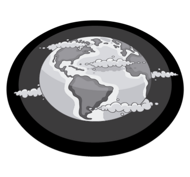 Tappeto vinile mappamondo globo monocromatico - TenStickers