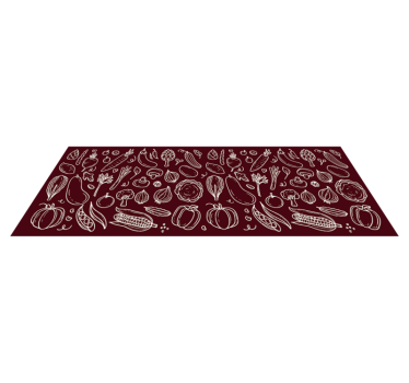 Tappeto pvc cucina illustrazione di verdure - TenStickers