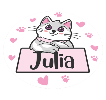 Tappeto vinile con nome felino personalizzato - TenStickers