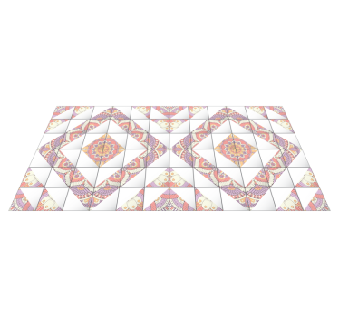 Tappeto vinile piastrelle mosaico mandala - TenStickers