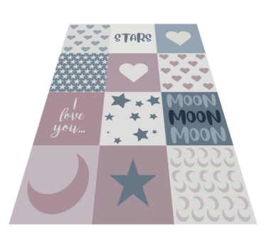 Tappeto vinile per bambini ti amo luna - TenStickers