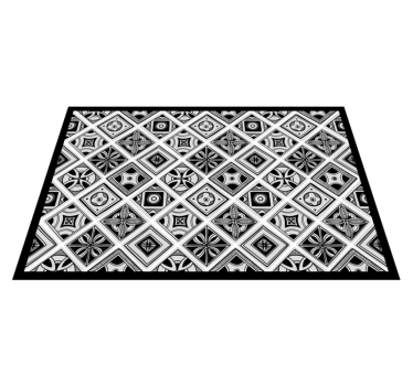 Tappeto vinile piastrelle piastrelle monocromatiche - TenStickers