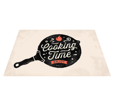 Tappeto pvc cucina goditi il tempo di cottura - TenStickers