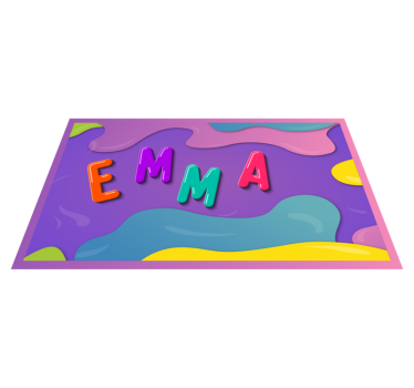 Tappeto vinile con nome nome personalizzato - TenStickers