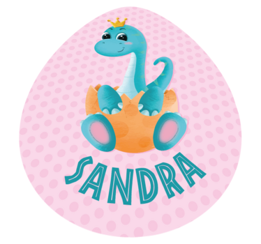 Tappeto vinile con nome grafica personalizzata del dinosauro - TenStickers