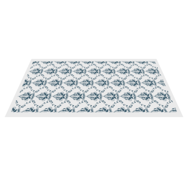 Tappeto vinile piastrelle elegante motivo a fogliame - TenStickers