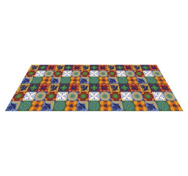 Tappeto vinile piastrelle piastrella colorata - TenStickers