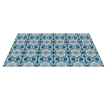 Tappeto vinile piastrelle tessera di mosaico floreale - TenStickers