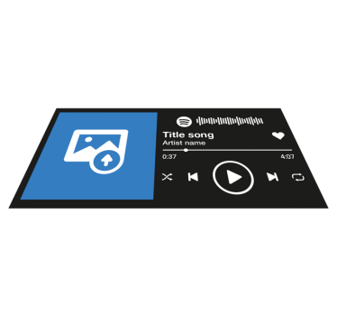 Tappeto vinile frase visualizzazione di brani personalizzati - TenStickers