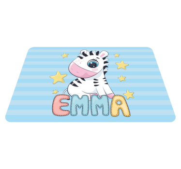Tappeto vinile per bambini divertimento a strisce zebrate - TenStickers