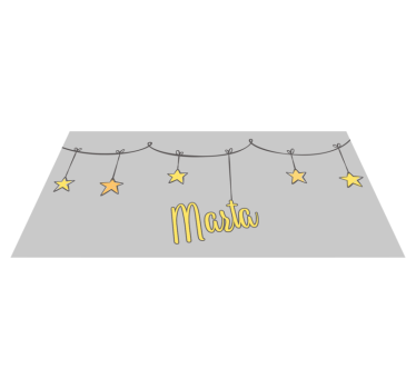 Tappeto vinile con nome stellato personalizzato - TenStickers