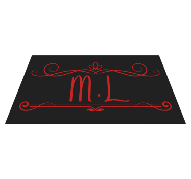 Tappeto vinile con nome eleganza del monogramma - TenStickers