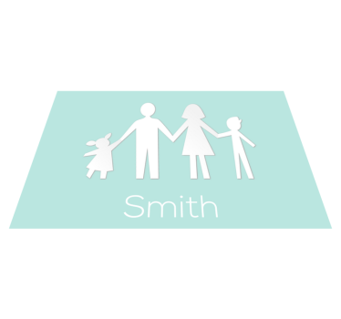 Tappeto vinile con nome famiglia personalizzabile - TenStickers