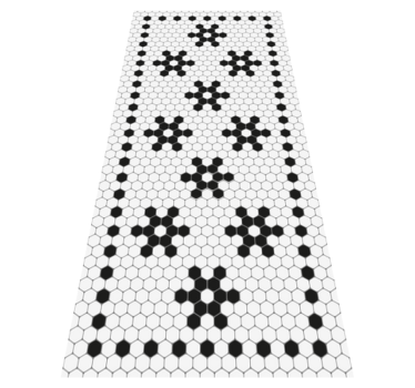 Tappeto vinile piastrelle esagoni di mosaico - TenStickers