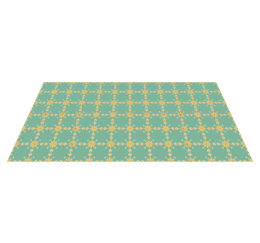 Tappeto pvc cucina disegno geometrico verde - TenStickers