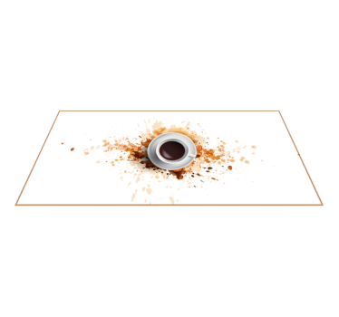 Tappeto pvc cucina illusione del caffè versato - TenStickers
