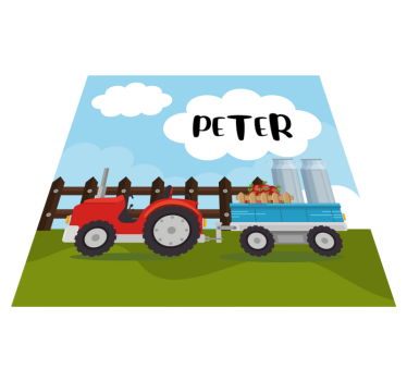 Tappeto vinile con nome fattoria personalizzabile - TenStickers