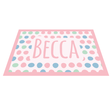 Tappeto vinile con nome pois personalizzati - TenStickers