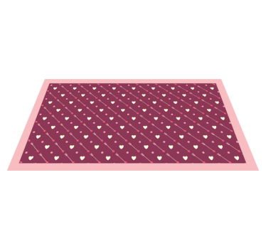 Tappeto vinile per bambini motivo a cuore diagonale - TenStickers