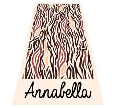 Tappeto vinile con nome modello animale stilizzato - TenStickers