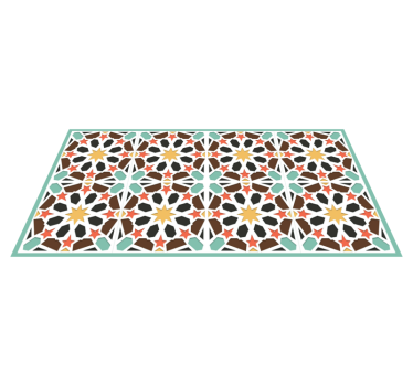 Tappeto vinile piastrelle piastrelle colorate stellate - TenStickers