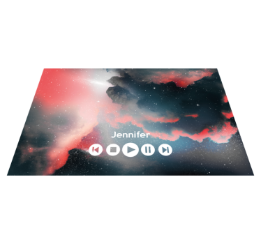 Tappeto vinile per ragazzi musica personalizzata spaziale - TenStickers