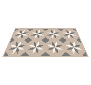 Tappeto vinile beige motivi a stella - TenStickers