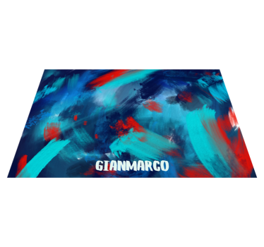 Tappeto vinile con nome esplosione di colori - TenStickers