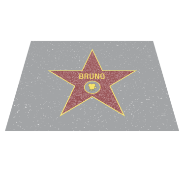 Tappeto vinile con nome riconoscimento delle stelle - TenStickers