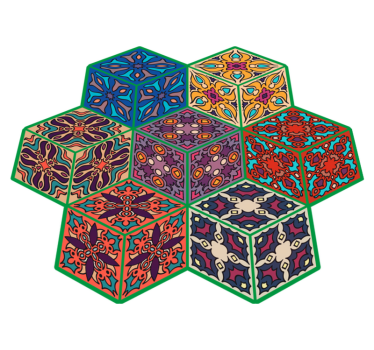 Tappeto vinile piastrelle piastrelle colorate - TenStickers