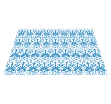 Tappeto vinile piastrelle sofisticato motivo blu - TenStickers