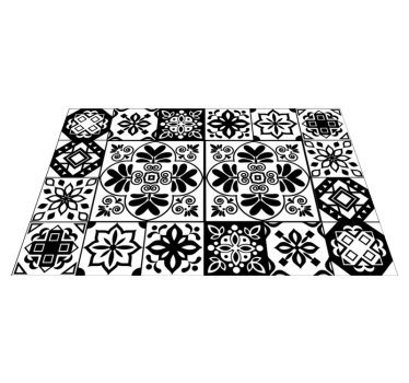Tappeto vinile piastrelle disegno geometrico spagnolo - TenStickers