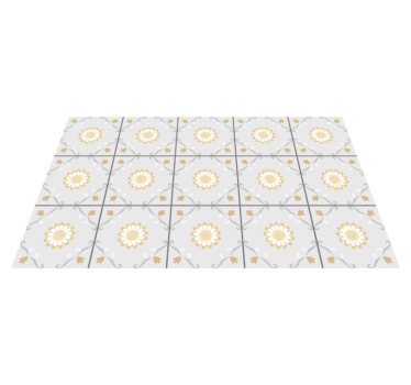 Tappeto vinile piastrelle elegante design botanico - TenStickers