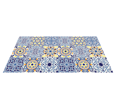 Tappeto vinile cucina piastrelle diverse - TenStickers