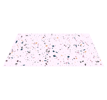 Tappeto vinile effetto marmo frammenti geometrici colorati - TenStickers
