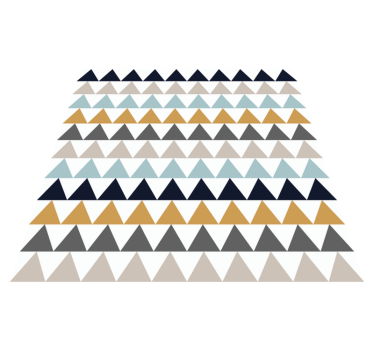 Tappeto vinile geometrico effetti di pattern triangolari - TenStickers