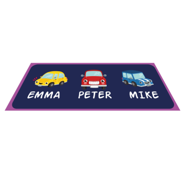 Zerbino pvc veicoli colorati personalizzati - TenStickers