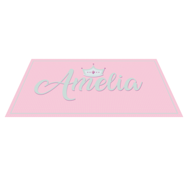 Tappeto vinile con nome nome rosa regale - TenStickers