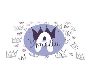 Tappeto vinile per bambini stampa corona personalizzata - TenStickers