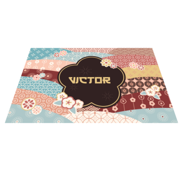 Tappeto vinile con nome modello colorato - TenStickers