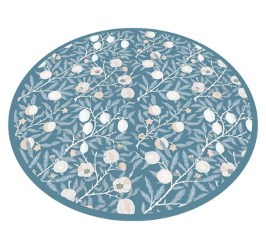 Tappeto vinile rotondo stile floreale circolare - TenStickers