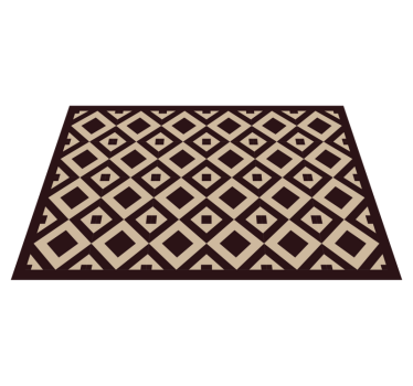 Tappeto vinile geometrico illustrazione con motivo a rombi - TenStickers