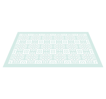 Tappeto vinile piastrelle turchese elegante - TenStickers