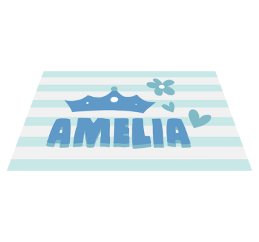 Tappeto vinile con nome posizionamento corona - TenStickers