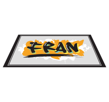 Tappeto vinile con nome titolo artistico - TenStickers