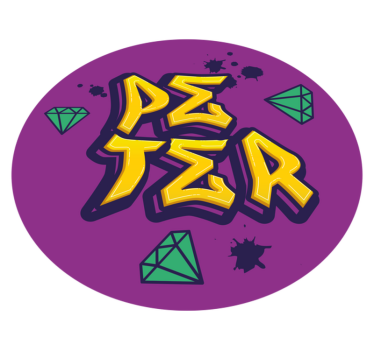 Tappeto vinile con nome arte y diamantes - TenStickers