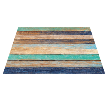 Tappeto vinile effetto legno tavole multicolore - TenStickers