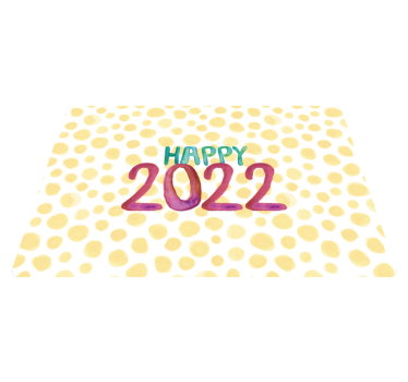 Tappeto vinile frase auguri personalizzati di buon anno - TenStickers