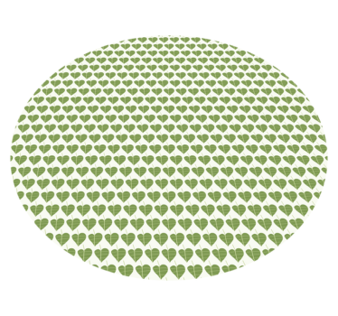 Tappeto vinile rotondo motivo a cuore frondoso - TenStickers